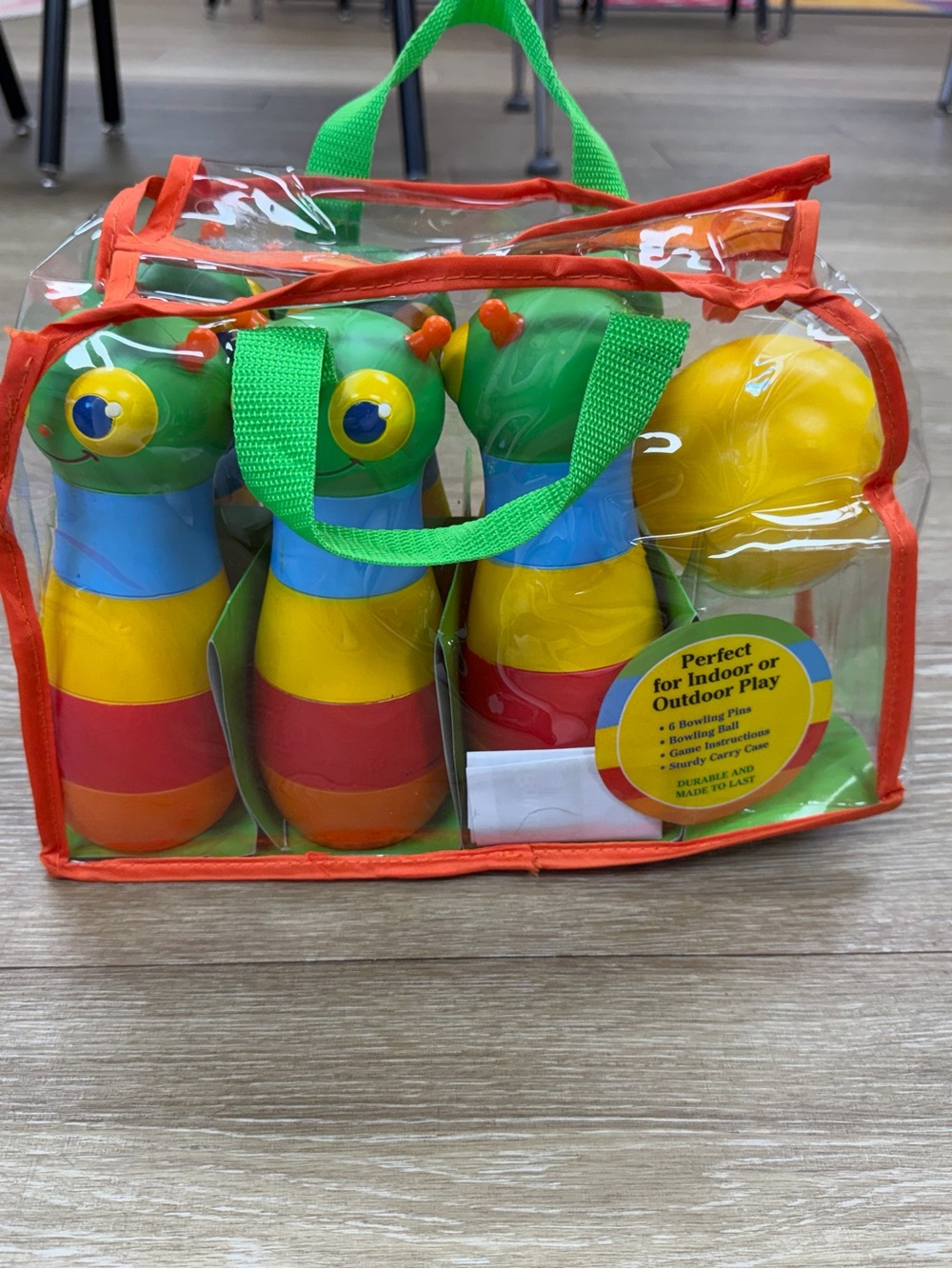 Kids Colorful Bug Bowling Set - Green & Yellow